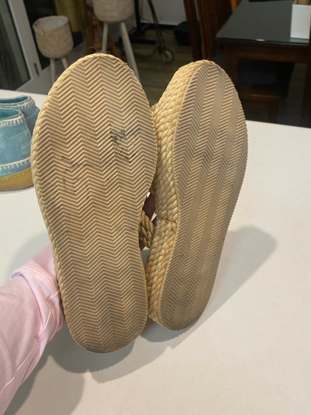 H&M ROPE KNOT NOMADIC MINIMALIST CASUAL PLATFORM CLASSIC BOHO CHIC NEUTRAL SZ 37 - Picture 11 of 12